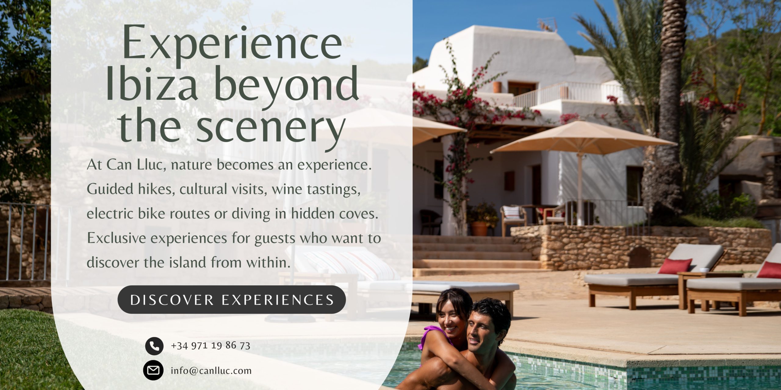 Can Lluc rural hotel in Ibiza surrounded by nature with swimming pool, ideal for an Easter getaway