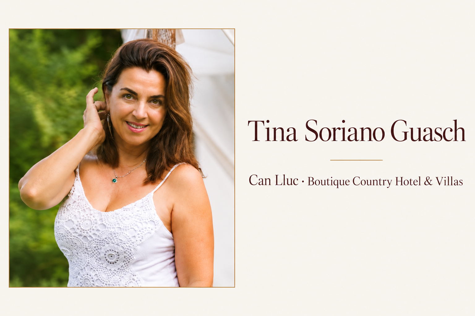Tina Soriano Guasch, de Can Lluc Boutique Country Hotel & Villas